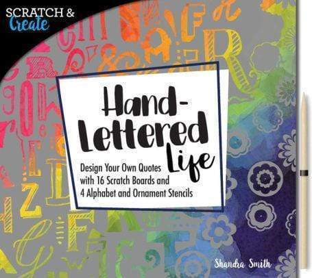 Marissa's Books & Gifts, LLC 9781631593895 Scratch & Create: Hand-Lettered Life: Design your own quotes with 16 scratch boards and 4 alphabet and ornament stencils