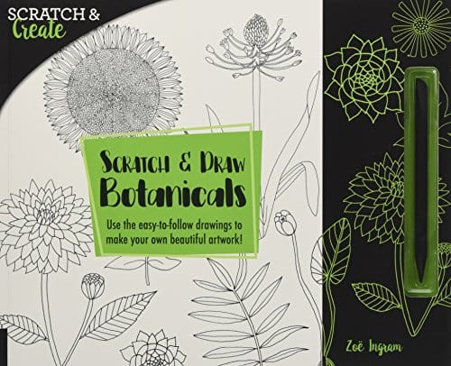 Marissa's Books & Gifts, LLC 9781631593925 Scratch & Create: Scratch and Draw Botanicals