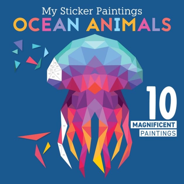 Marissa's Books & Gifts, LLC 9781641241830 My Sticker Paintings: Ocean Animals