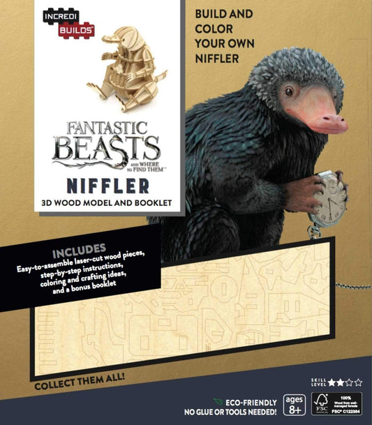 Marissa's Books & Gifts, LLC 9781682980590 IncrediBuilds: Fantastic Beasts and Where to Find Them: Niffler 3D Wood Model and Booklet