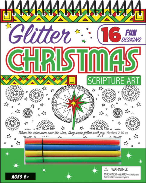 Marissa's Books & Gifts, LLC 9781683227021 Glitter Christmas Scripture Art: 16 Fun Designs