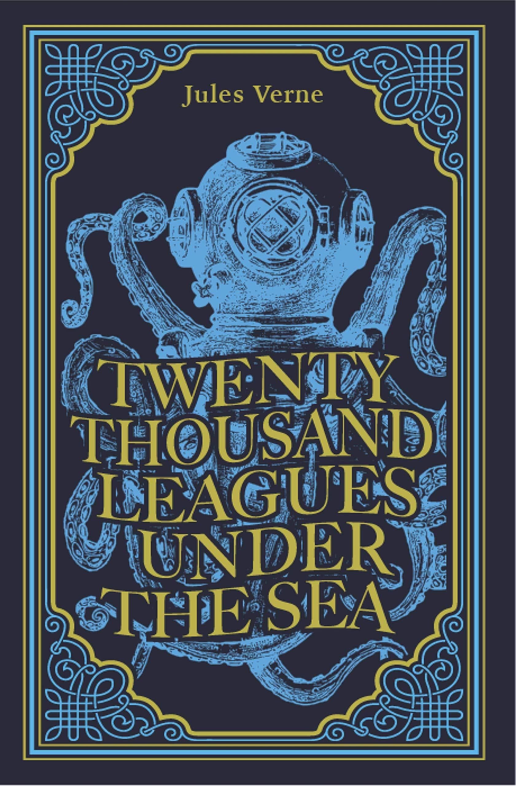 Marissa's Books & Gifts, LLC 9781774021712 Twenty Thousand Leagues Under the Sea, Suede Cover, Ribbon Page Marker