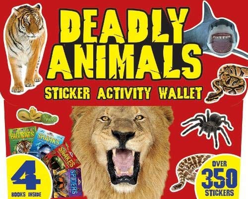 Marissa's Books & Gifts, LLC 9781786704368 Deadly Animals Sticker Activity Wallet