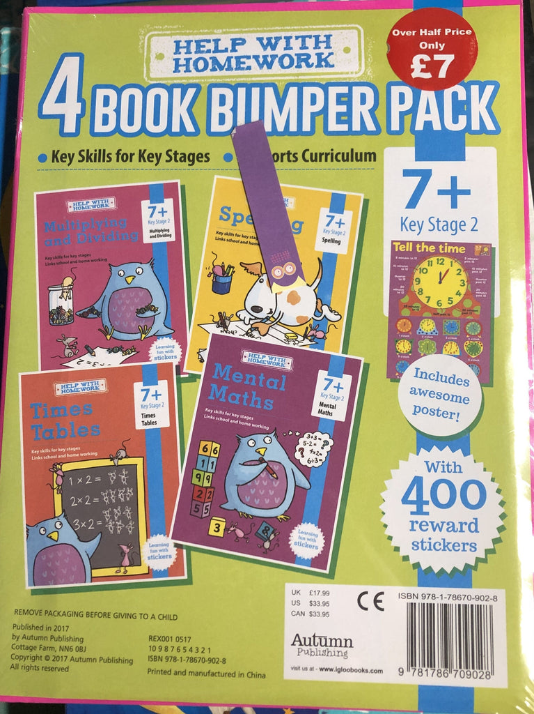 Marissa's Books & Gifts, LLC 9781786709028 Help with Homework: 4 Book Bumper Pack, Spelling, Math, and Times Tables