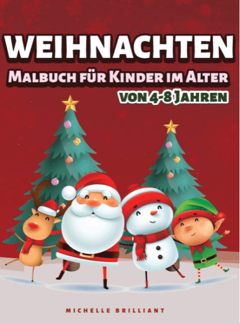 Marissa's Books & Gifts, LLC 9781914027789 Weihnachtsmalbuch für Kinder im Alter von 4-8 Jahren