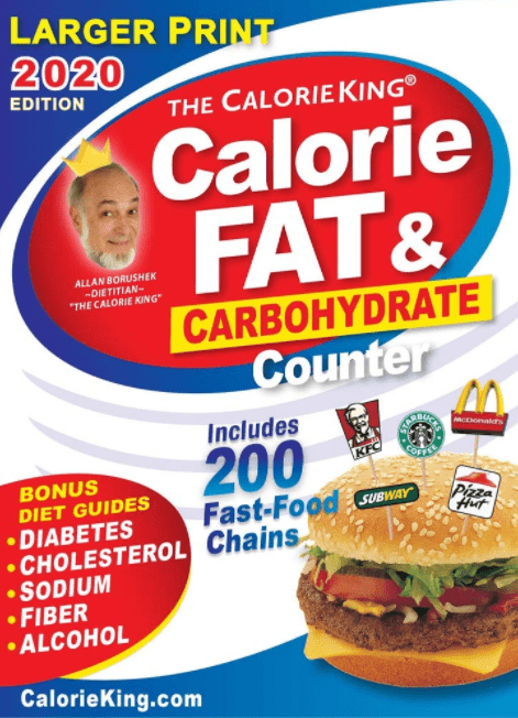 Marissa's Books & Gifts, LLC 9781930448759 The Calorie King 2020 Larger Print: Calorie, Fat & Carbohydrate Counter