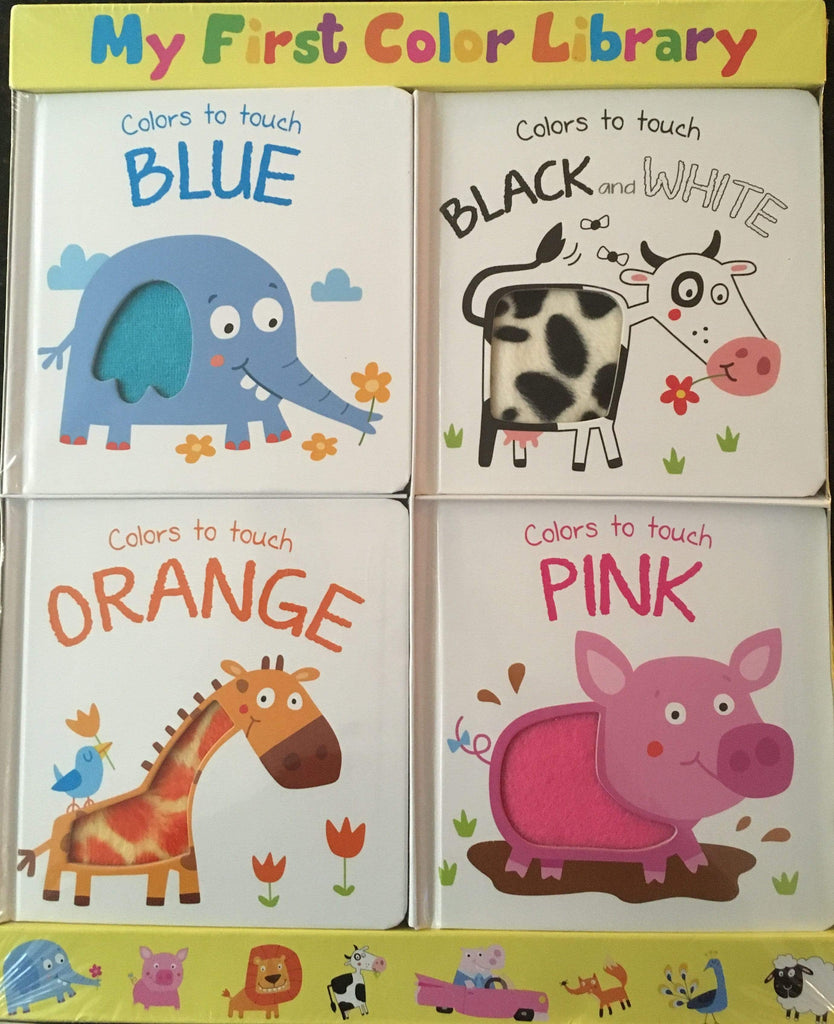 Marissa's Books & Gifts, LLC 9789462446687 My First Color Library, Blue, Black & White, Orange, & Pink (4 Book Set)