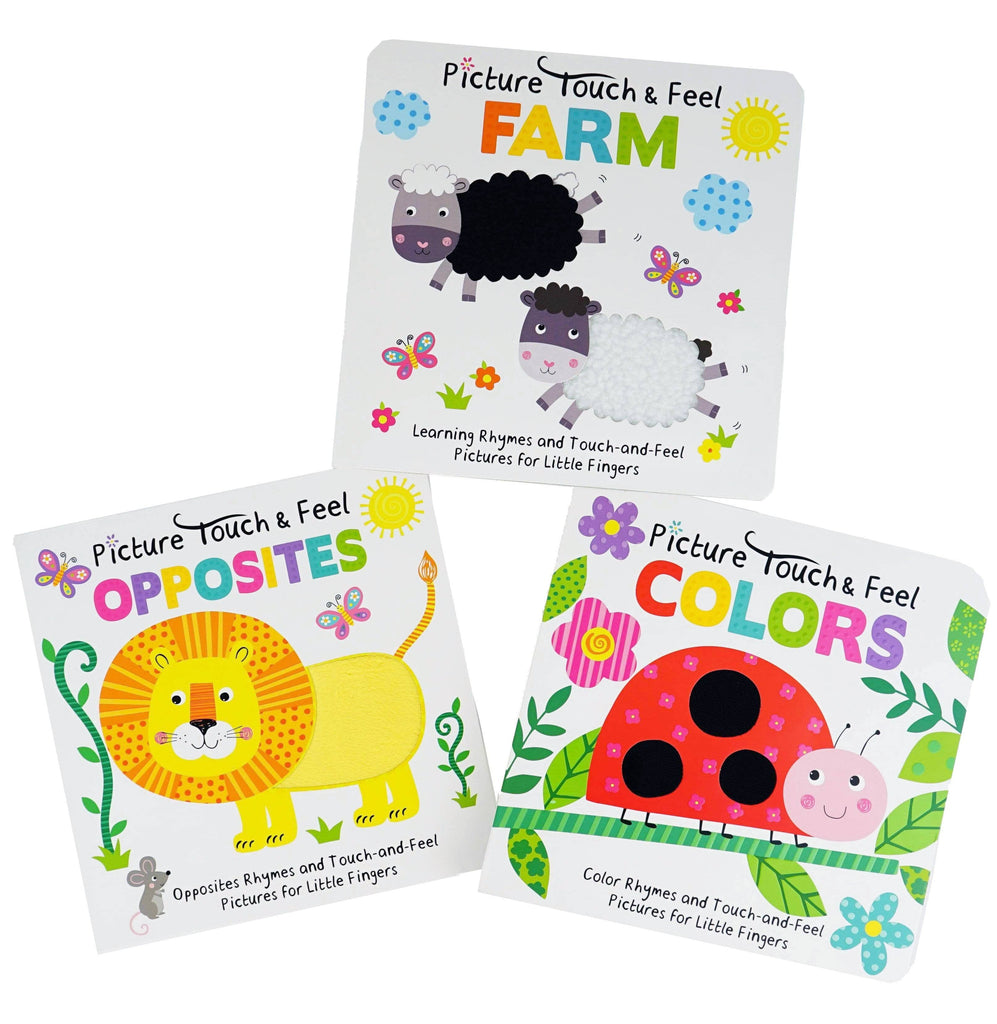 Marissa's Books & Gifts, LLC Picture Touch & Feel - 3 Book Set (Farm, Opposites, and Colors)