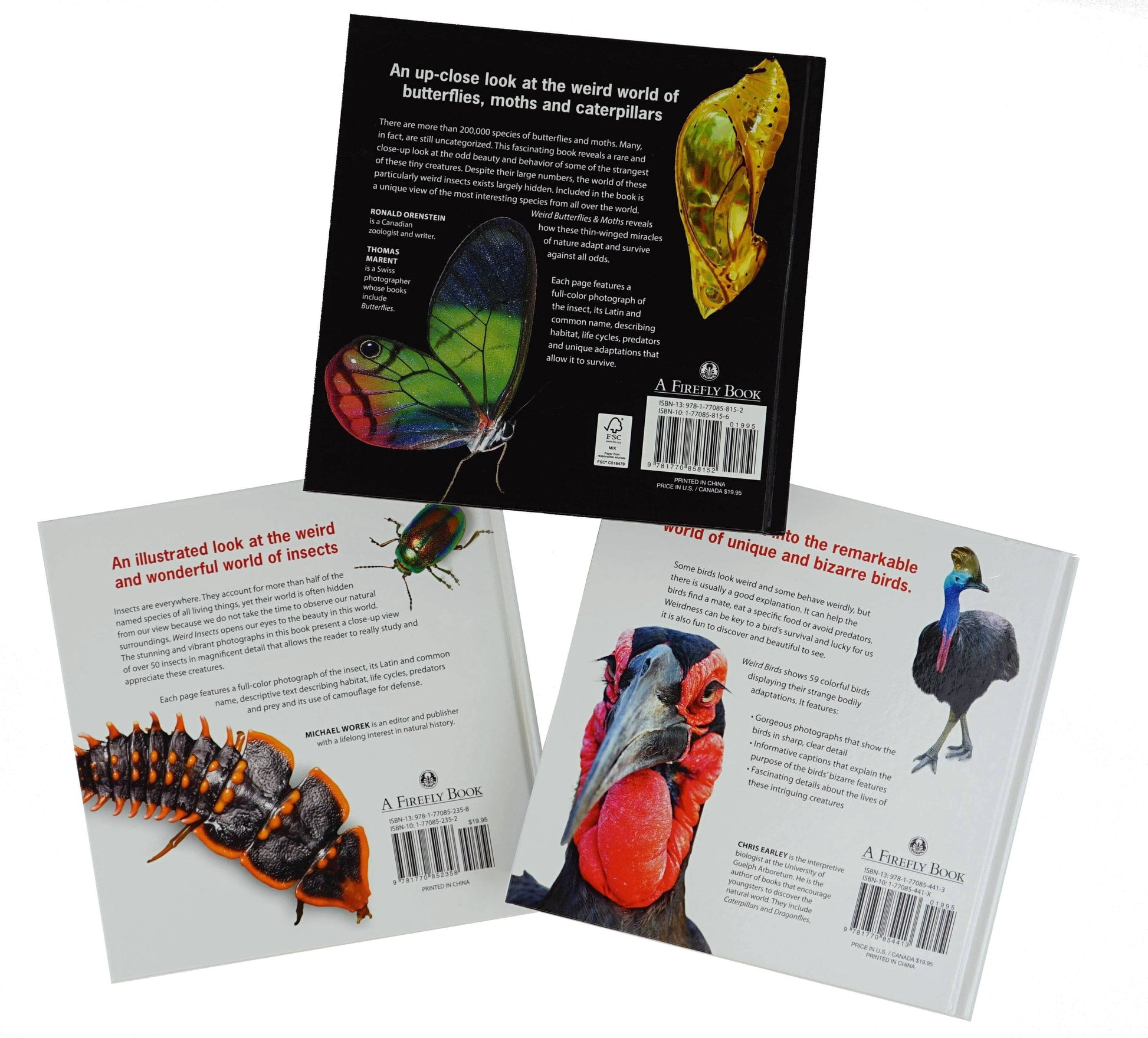 Marissa's Books & Gifts, LLC Weird Birds, Insects, and Butterflies & Moths - 3 Book Set (Weird Birds, Weird Insects, and Weird Butterflies and Moths)